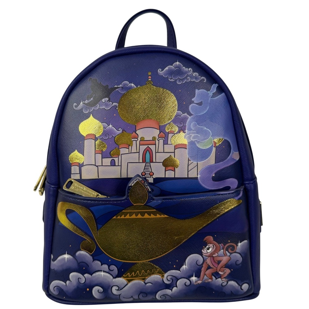 Loungefly Disney Jasmine Castle Mini Backpack Blue‎ WDBK1721 Aladdin Agrabah NWT